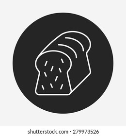 bread toast line icon