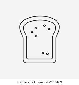 bread toast line icon