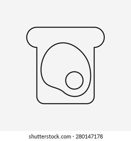 bread toast line icon