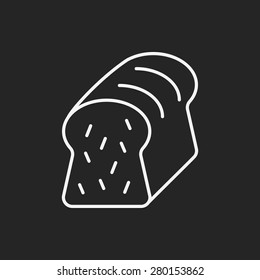bread toast line icon