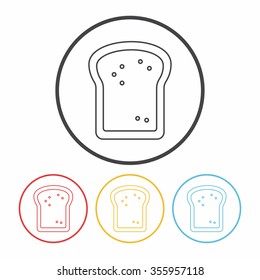 bread toast line icon