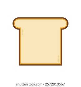 Bread toast logo icon vector illustration. Bread isolated on white background.