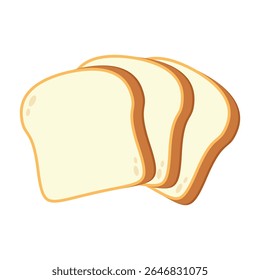 Bread toast logo icon vector illustration. Bread isolated on white background.