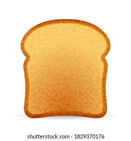 Bread toast on a white background. Vector illustration.