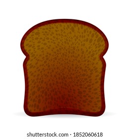 Bread toast on a white background. Vector illustration.