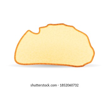 Bread toast on a white background. Vector illustration.