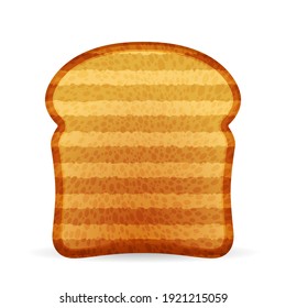 Pan de pan con fondo blanco. Ilustración vectorial.