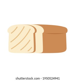 Bread toast for sandwich. Bakery logo. Bread logo design. Bread on white background.