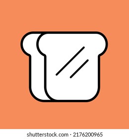 Bread Toast Sandwich icon, vector.