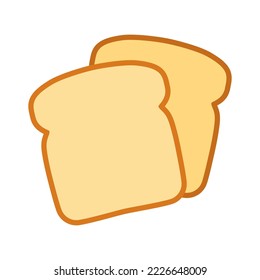 Bread toast for sandwich. Slices of toast. Breakfast. Vector illustration isolated on white background.