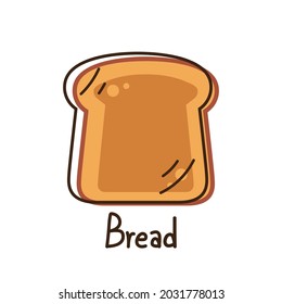Bread toast for sandwich. Bread vector. bread symbol. wallpaper. free space for text. bread logo design.