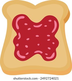 Bread toast with strawberry jam
