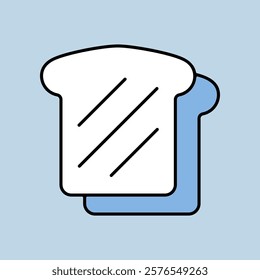 Bread, Toast vector icon. Fast food sign. Graph symbol for cooking web site and apps design, logo, app, UI