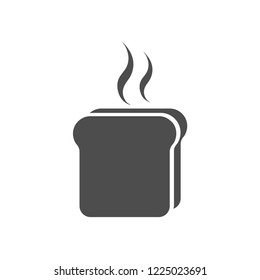 Bread, toast. Vector icon. White background.