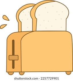 The bread is in the toaster.