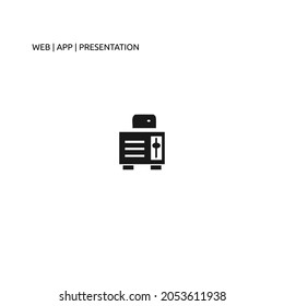 bread toaster black icon for web, app, and presentation 