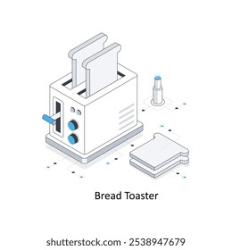 Bread Toaster Cab Location  isometric stock illustration. EPS File stock illustration