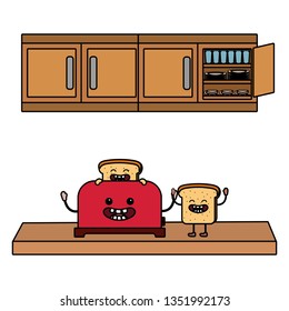 bread toaster cartoon