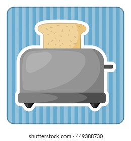 Bread toaster colorful icon