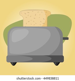 Bread toaster colorful icon
