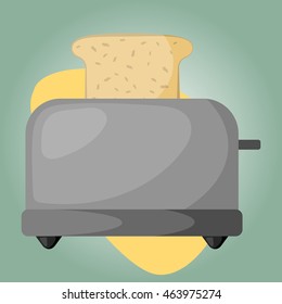 Bread toaster colorful icon