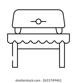 bread toaster equipment line icon vector. bread toaster equipment sign. isolated contour symbol black illustration
