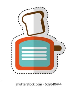 bread toaster kitchen utensil isolated icon vector illustration design