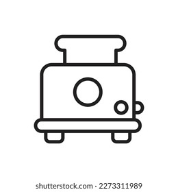 Bread Toaster Outline Icon Vector Illustrator