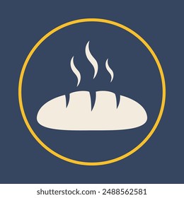Bread trendy icon blissful abstract vector illustration colorful artwork design