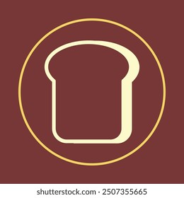 Bread trendy icon solid abstract vector illustration colorful artwork beautiful design.eps