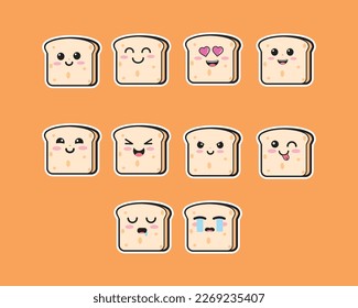 Bread Vector Cute Icon Design