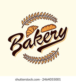 bread vector design logo. bread concept with wheat for bakery business.