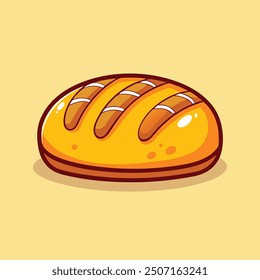 Bread vector Flat icon illustration