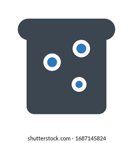 bread vector glyph color icon 