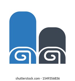 bread vector glyph colour icon