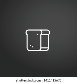 Bread vector icon. Bread concept stroke symbol design. Thin graphic elements vector illustration, outline pattern for your web site design, logo, UI. EPS 10.