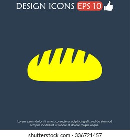 bread vector icon. Design style eps 10