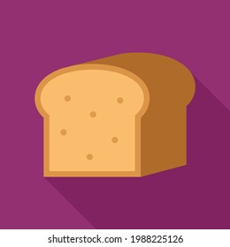 Bread Vector Icon in Flat Style. Bread is a type of baked food, made from flour and water. Vector illustration icon can be used for an app, website, or part of a logo.