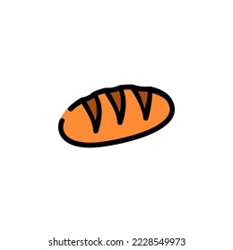 bread vector icon. food and beverage icon filled line style. perfect use for icon, logo, illustration, website, and more. icon design color style