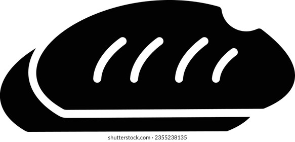 Bread Vector Icon Glyph Style