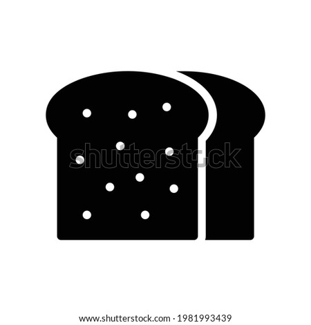 Bread Vector Icon in Glyph Style. Bread is a type of baked food, made from flour and water. Vector illustration icon can be used for an app, website, or part of a logo.