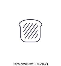 Bread vector icon, Gray Japanese and china outlines of elements