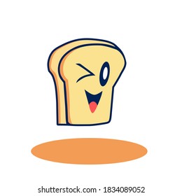 Bread vector icon illustration. Breakfast Icon concept. flat cartoon style suitable for web landing page, banner, sticker, background