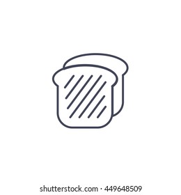 Bread vector icon, Japanese and china elements on white background