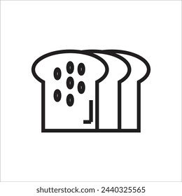 bread vector icon line new template