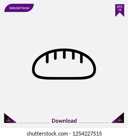 Bread vector icon. Modern, simple, isolated, flat best quality icon for web site designs or mobile apps. Vector illustration.