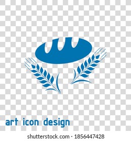 bread vector icon on an abstract background