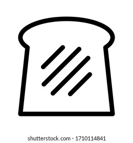 Bread vector icon on white background