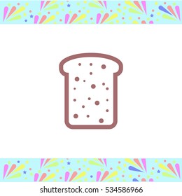 Bread vector icon on white background. Isolated illustration. Business picture.