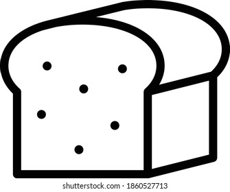 Icono de pan en estilo de esquema